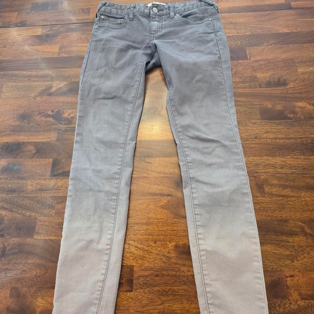 Free people slim fit grey jeans stretchy size 24